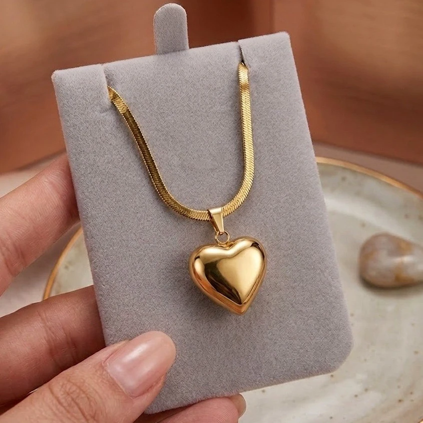 Cadena corazon chunky