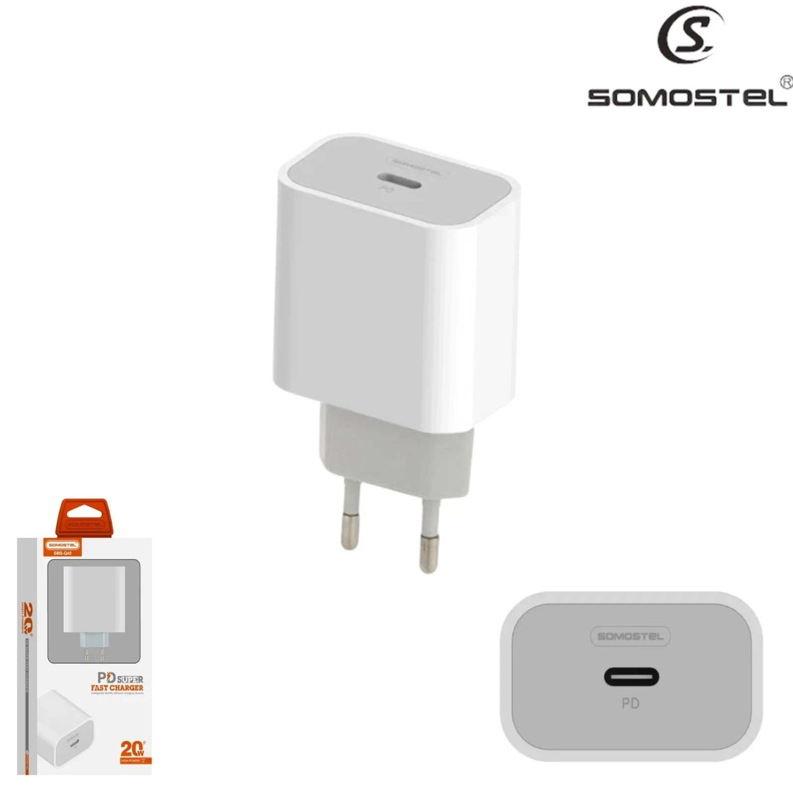 Cargador 20W Tipo C 𝙎𝙊𝙈𝙊𝙎𝙏𝙀𝙇