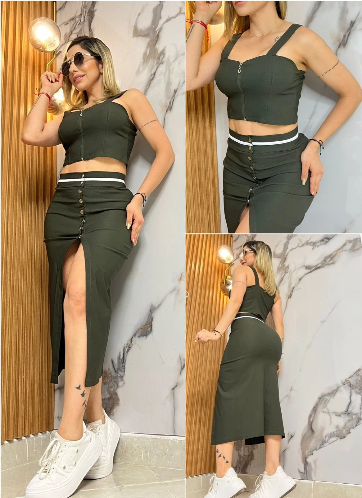 Conjunto falda y blusa para Dama  9