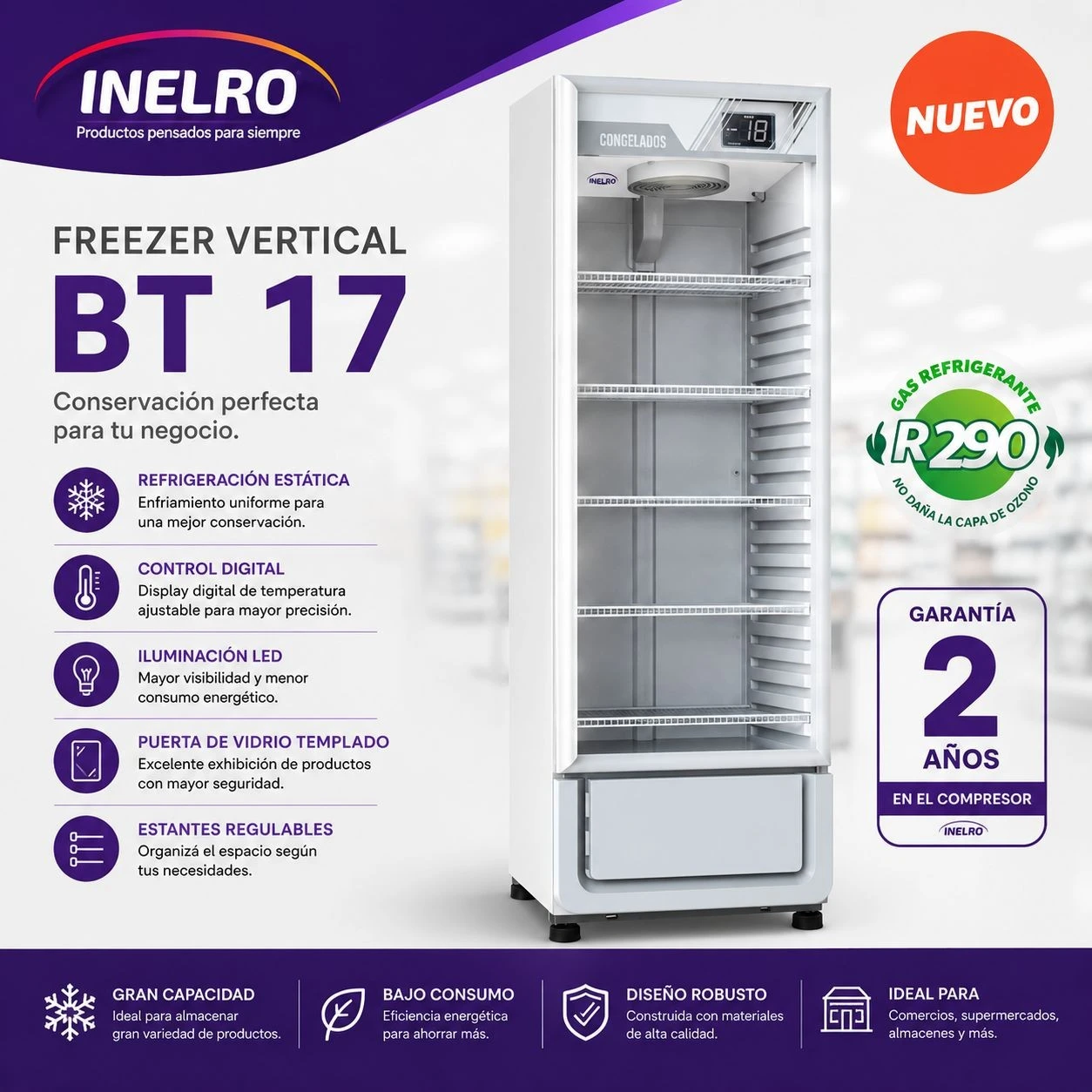 Exhibidora Inelro BT-17