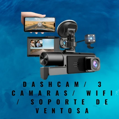 DASH CAM Wifi De 3 Canales 32GB
