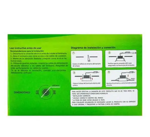 Plafon LED 6W Luz Blanca Facetado Dirigible  2