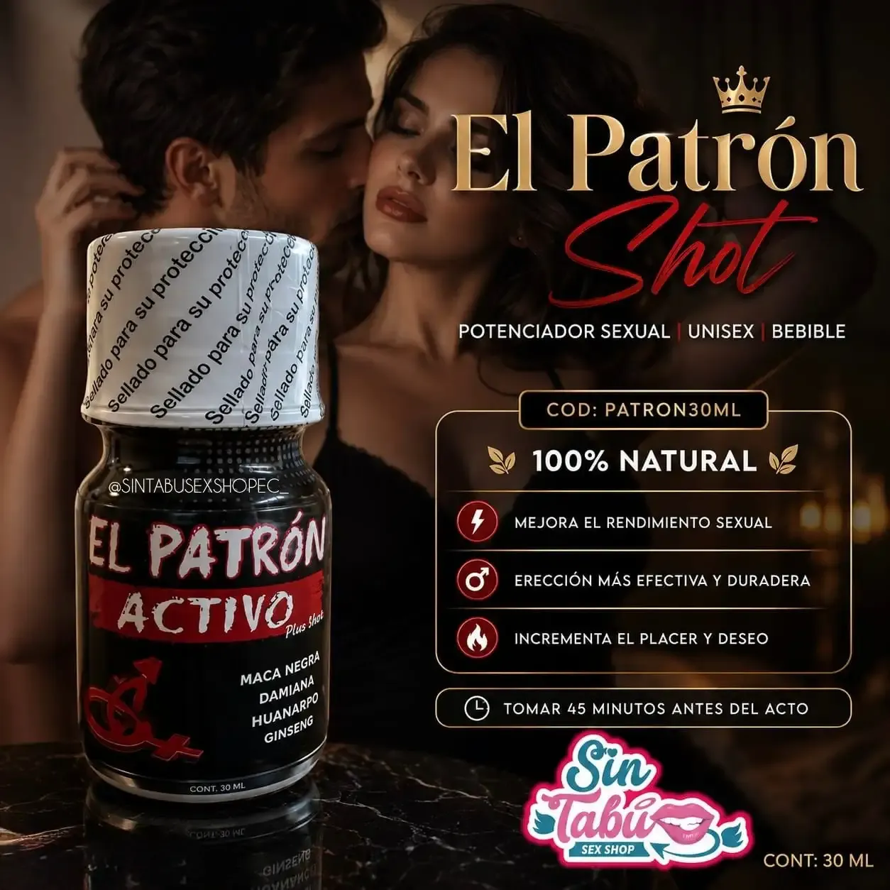POTENCIADOR SEXUAL EL PATRÓN SHOT