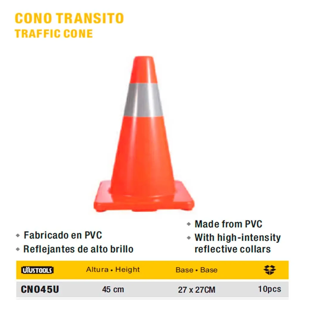 CONO PARQUEO NARANJA UYUST 45 cm