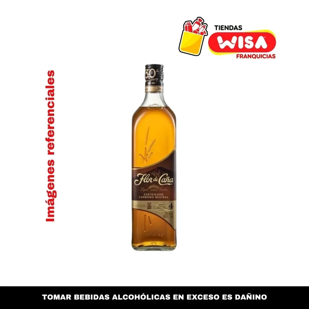 Ron Flor de Caña 4 años 750 ML