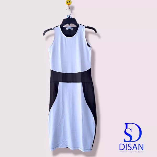 Vestido dry blanco con negro 