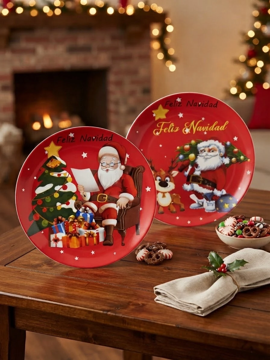 PLATO DE CERAMICA NAVIDEÑO 