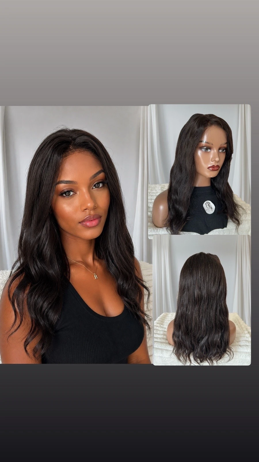 Peluca cabello Humano 18 pulgadas color #2, frontal 5x5 glueless 