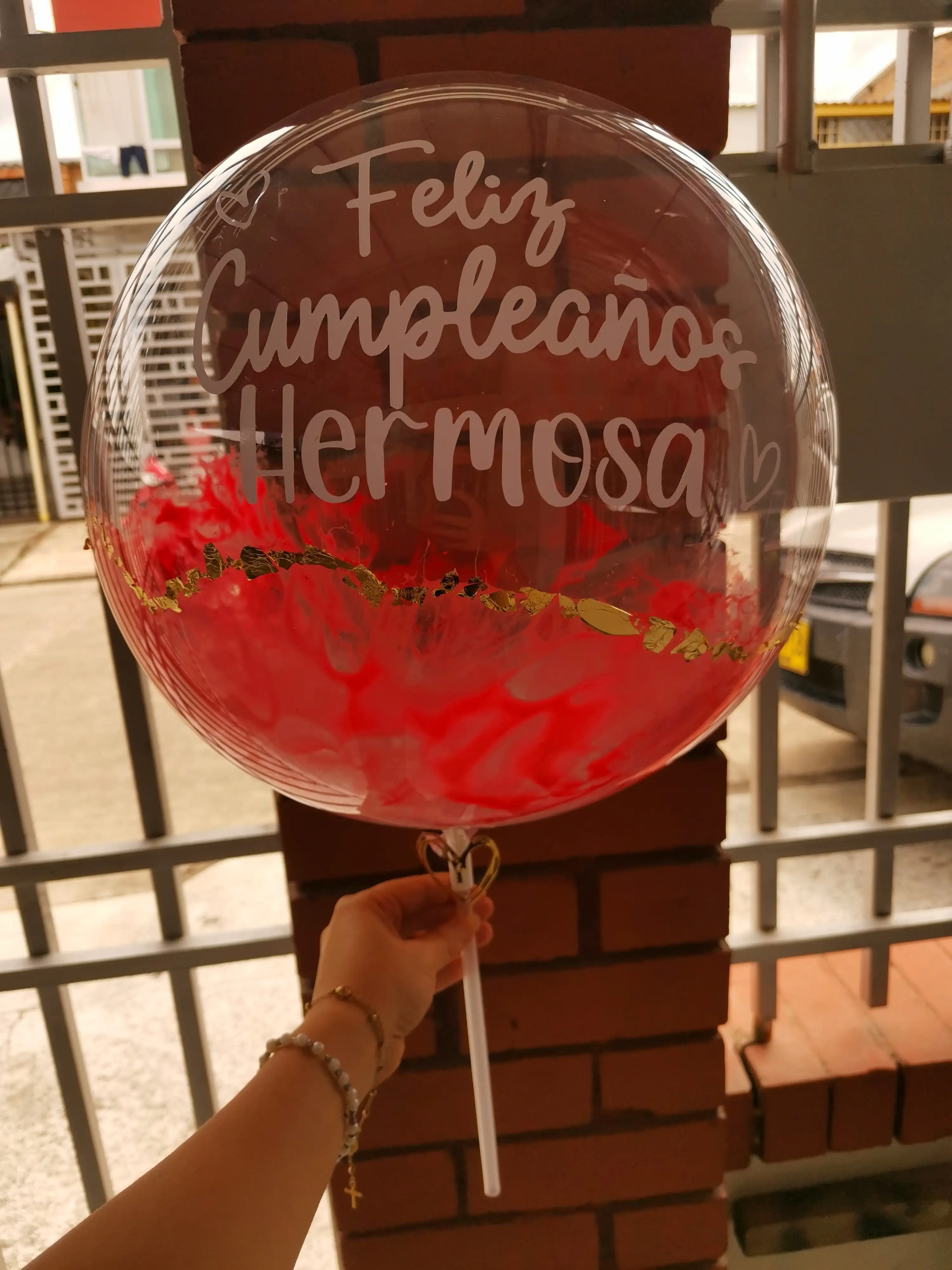 Globo burbuja gold 2