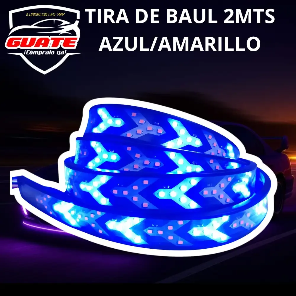 TIRA LED TRASERA O DE BAUL AZUL/AMARILLO 