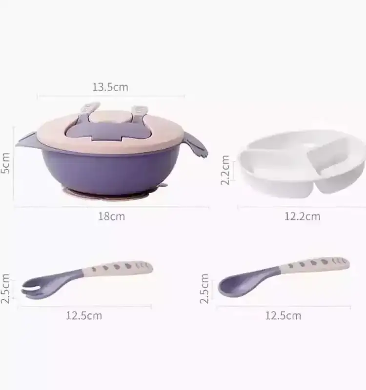 Plato Bowl 3 en 1 con tapa y cubiertos 3