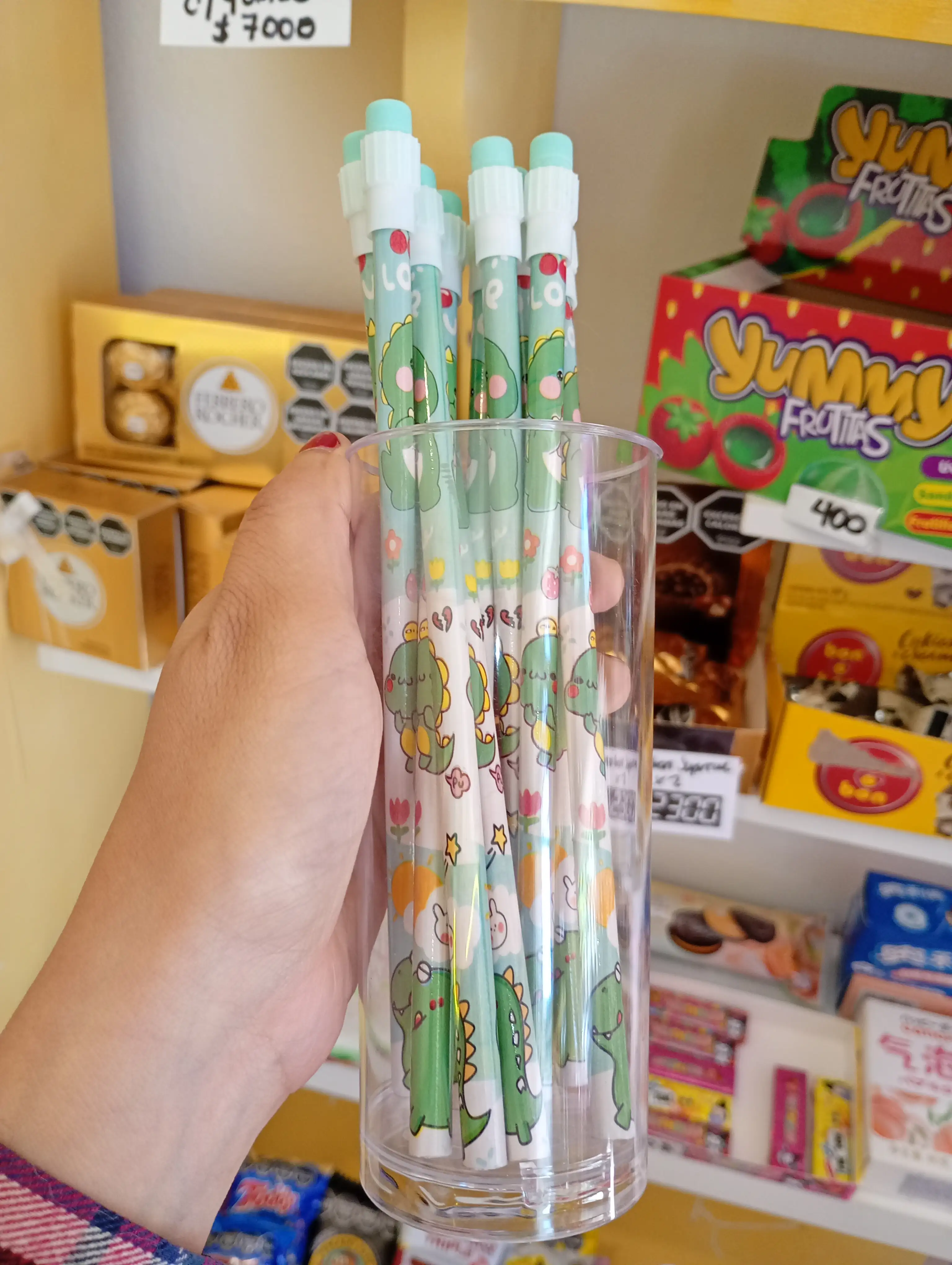 Lápiz Kawaii con goma 2