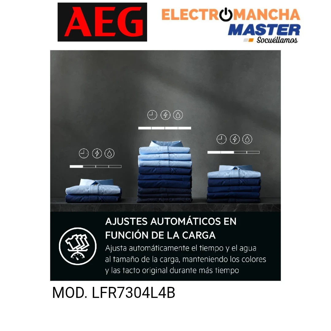 LAVADORA AEG LFR7304L4B 11 KILOS 1400 RPM CLASE A  4