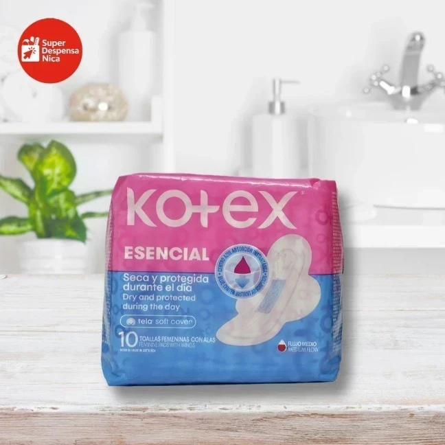 Toalla Sanitaria Kotex Esencial Con Alas