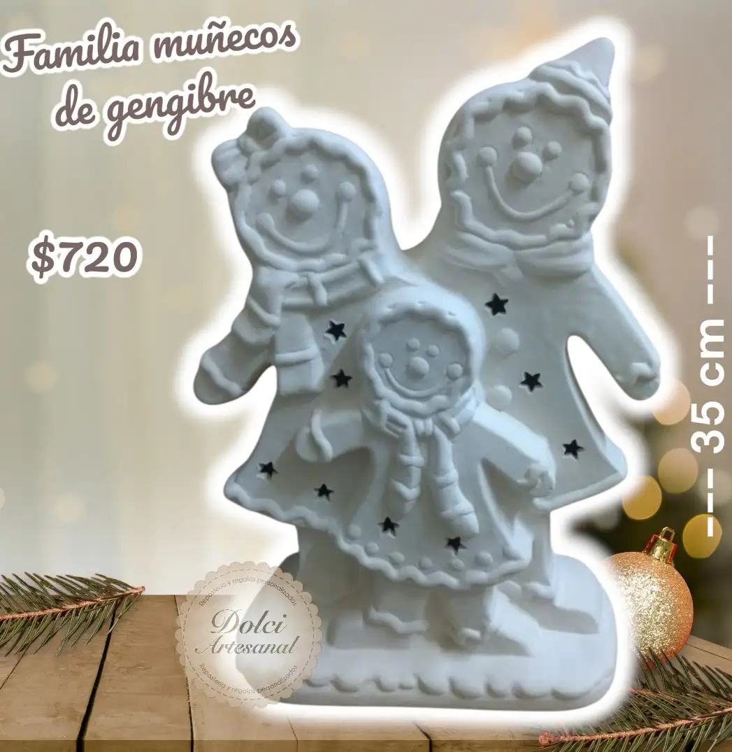 Familia muñecos de gengibre 