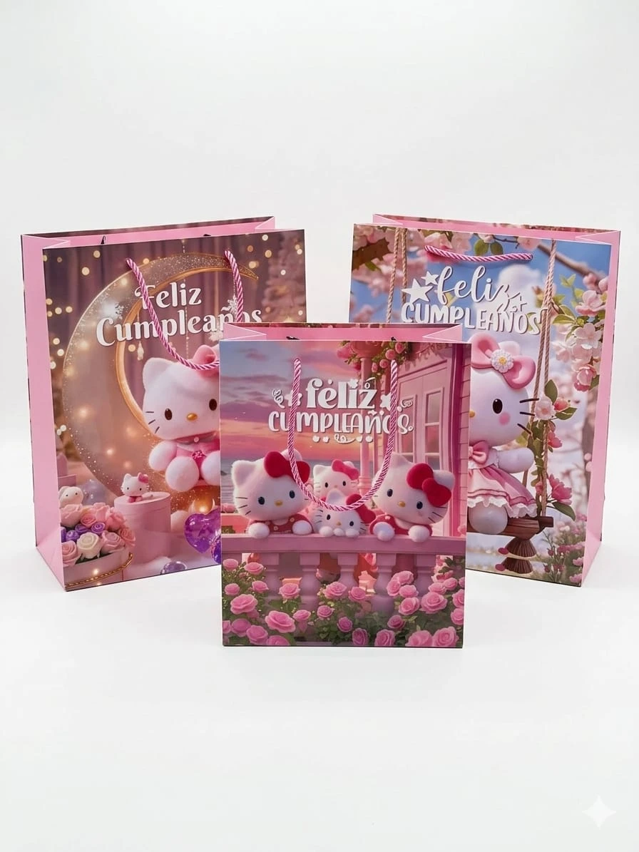 PAQUETE DE BOLSAS HELLO KITTY 3