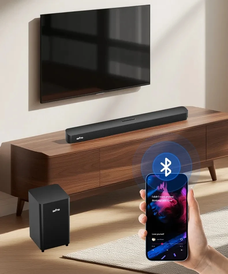 Barra de Sonido EWTTO EW-P469B 200W con Subwoofer Inalámbrico | Electrónica Joma