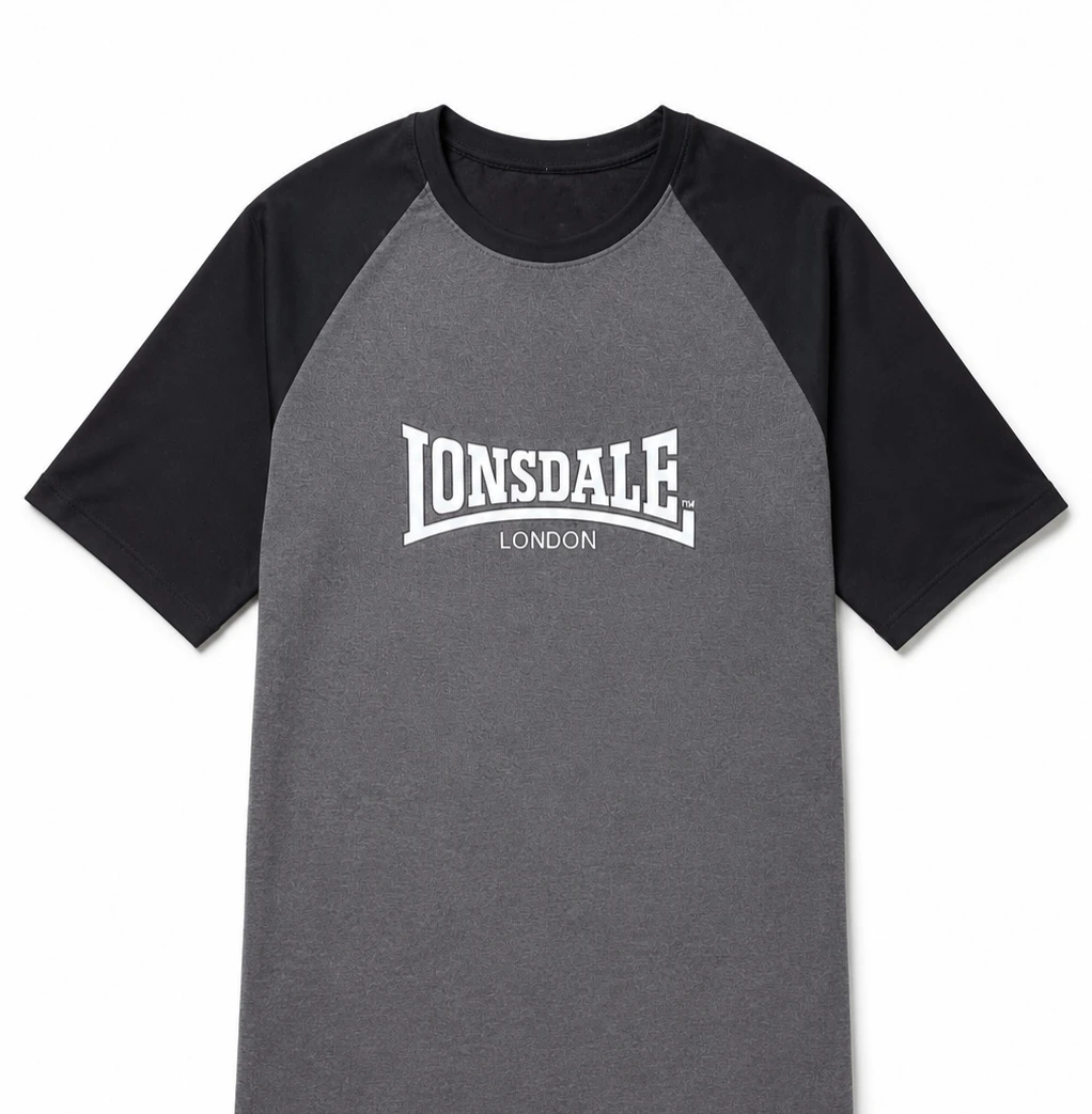 Camiseta para hombre gris con negro