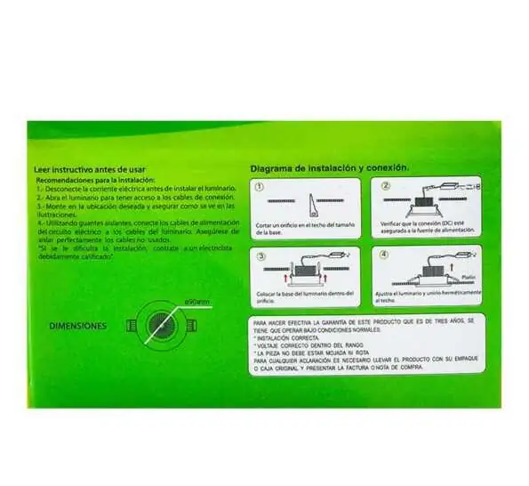 Plafon LED 6W Luz Blanca Facetado Dirigible  3