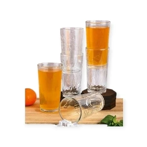 SET DE 6 VASOS TRANSPARENTES