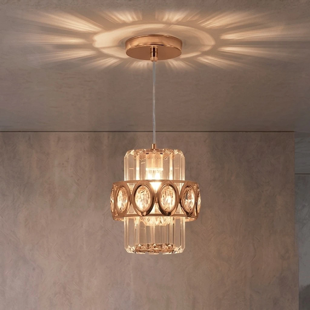 LAMPARA COLGANTE CRISTAL ST-033 1L E27