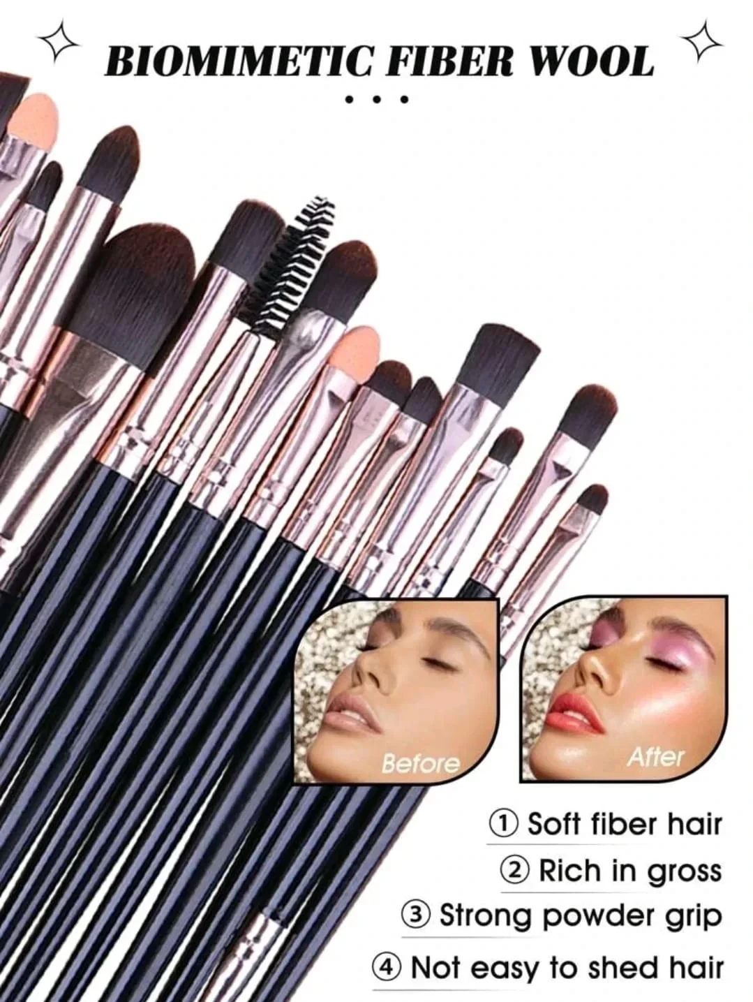 Set de brochas y esponjas de maquillaje más organizador  2