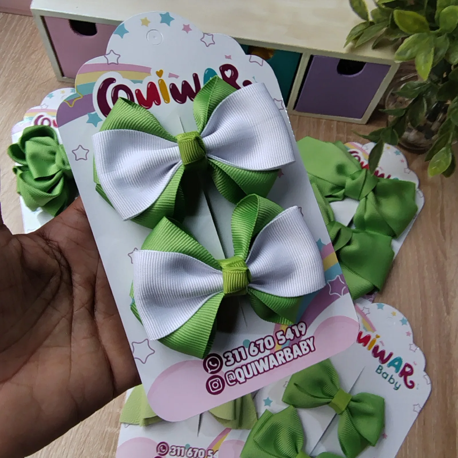 Set Escolar Verde con Blanco 2