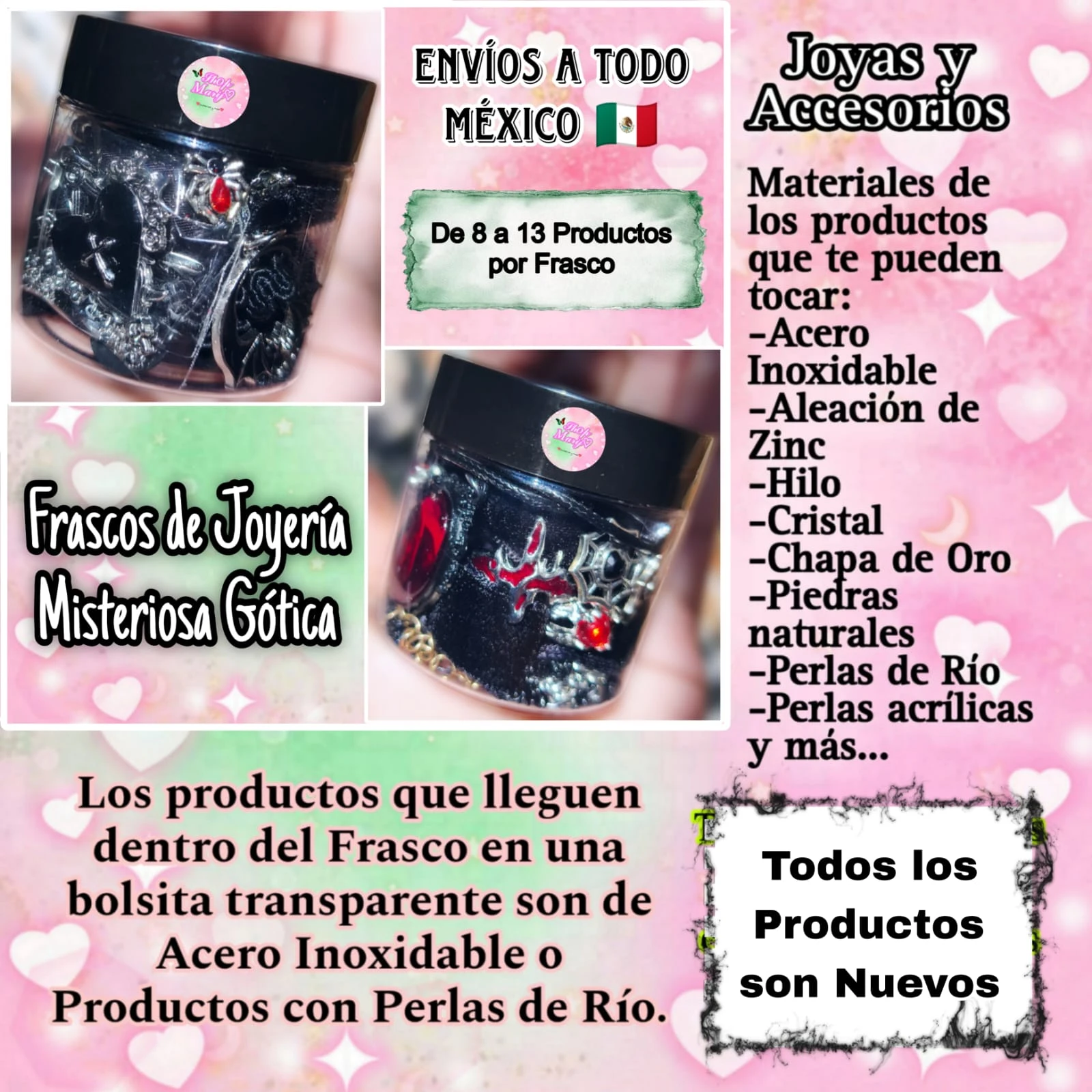 Mini Frasco Joyería Misteriosa Gótica 2