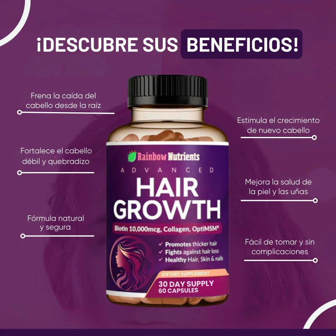Vitamina para el cabello, Piel y uñas - HAIR GROWTH 4