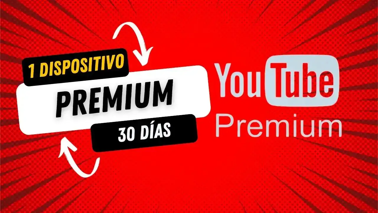 Youtube Premium 1 dispositivo 30 días