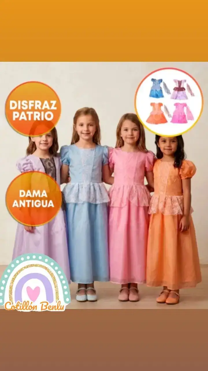 Disfraz patrio dama antigua 