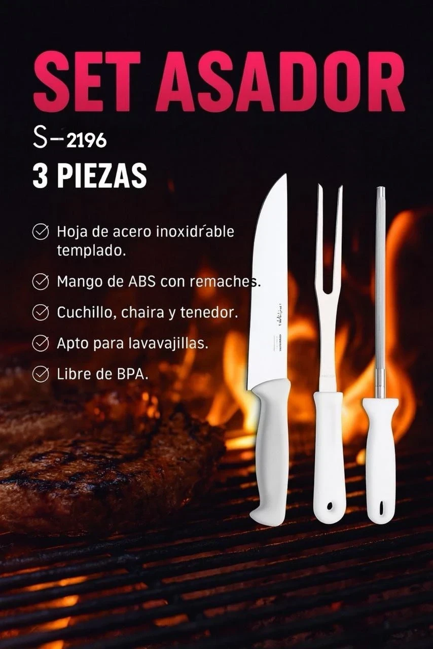 SET ASADOR 3 PIEZAS kitchenware