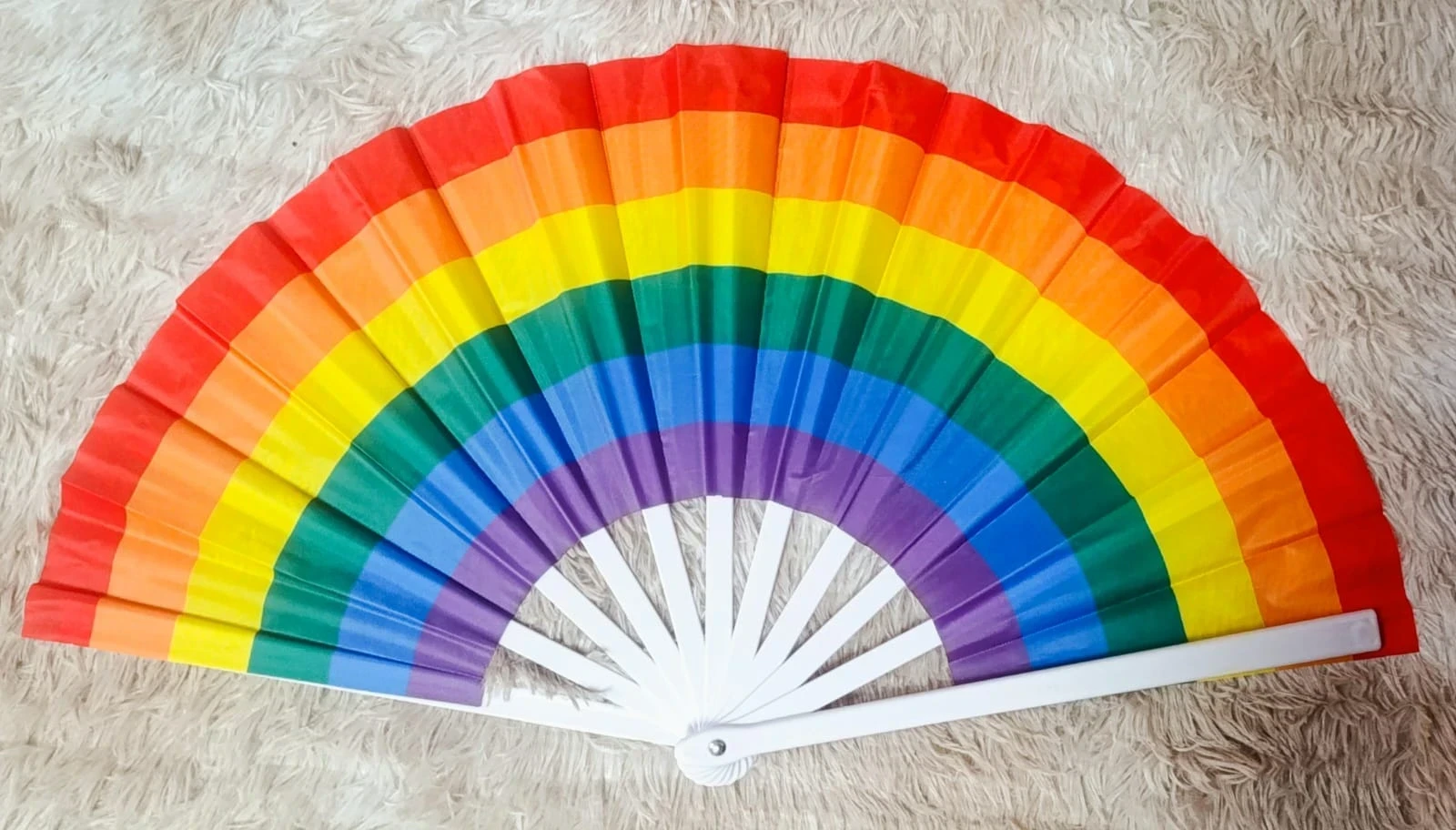 ABANICO ARCOIRIS ORGULLO LGBT DIVERSIDAD PRIDE