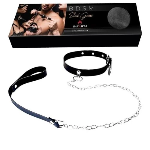 Collar de Cuero con Cadena 3