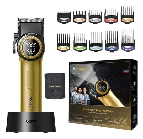 VGR V001 CLIPPER INALÁMBRICO PROFESIONAL DORADO/NEGRO Clippers 2