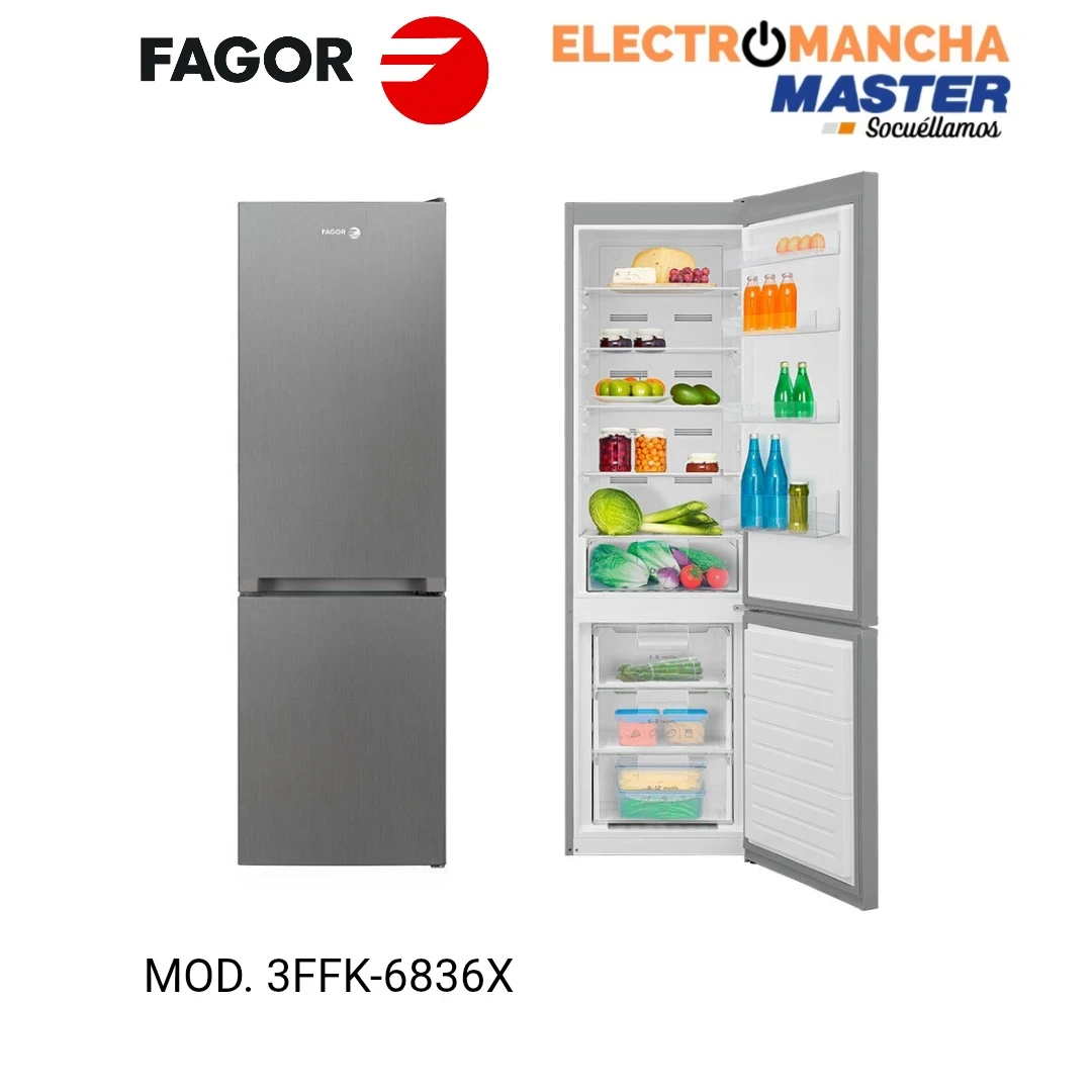 FRIGO COMBI FAGOR 3FFK6836X NO FROST 2,01X60 INOX E 2