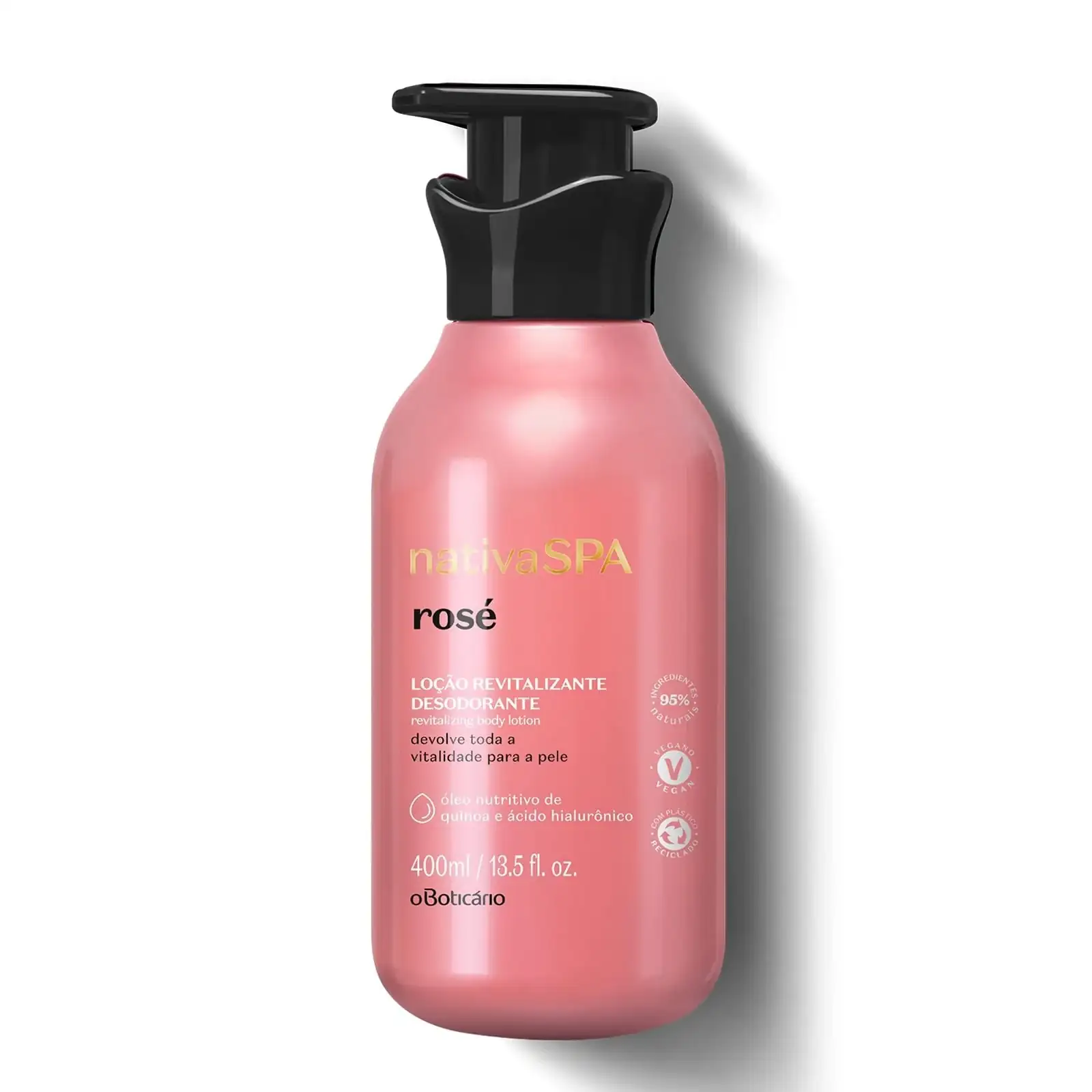 Nativa SPA Loción Desodorante Revitalizante Corporal Rose, 400ml