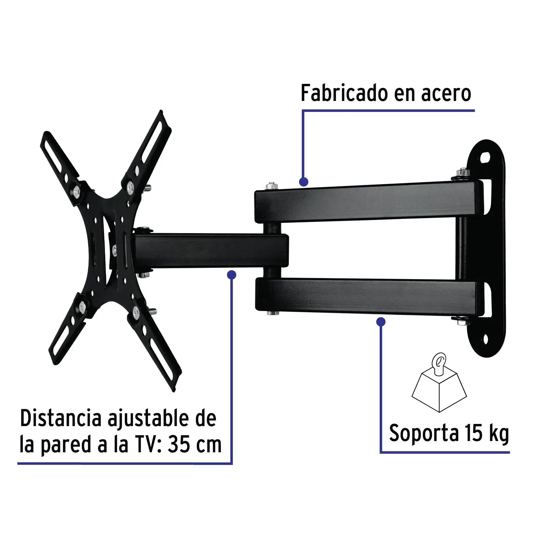 Bracket movible 14"-40" Volteck 3