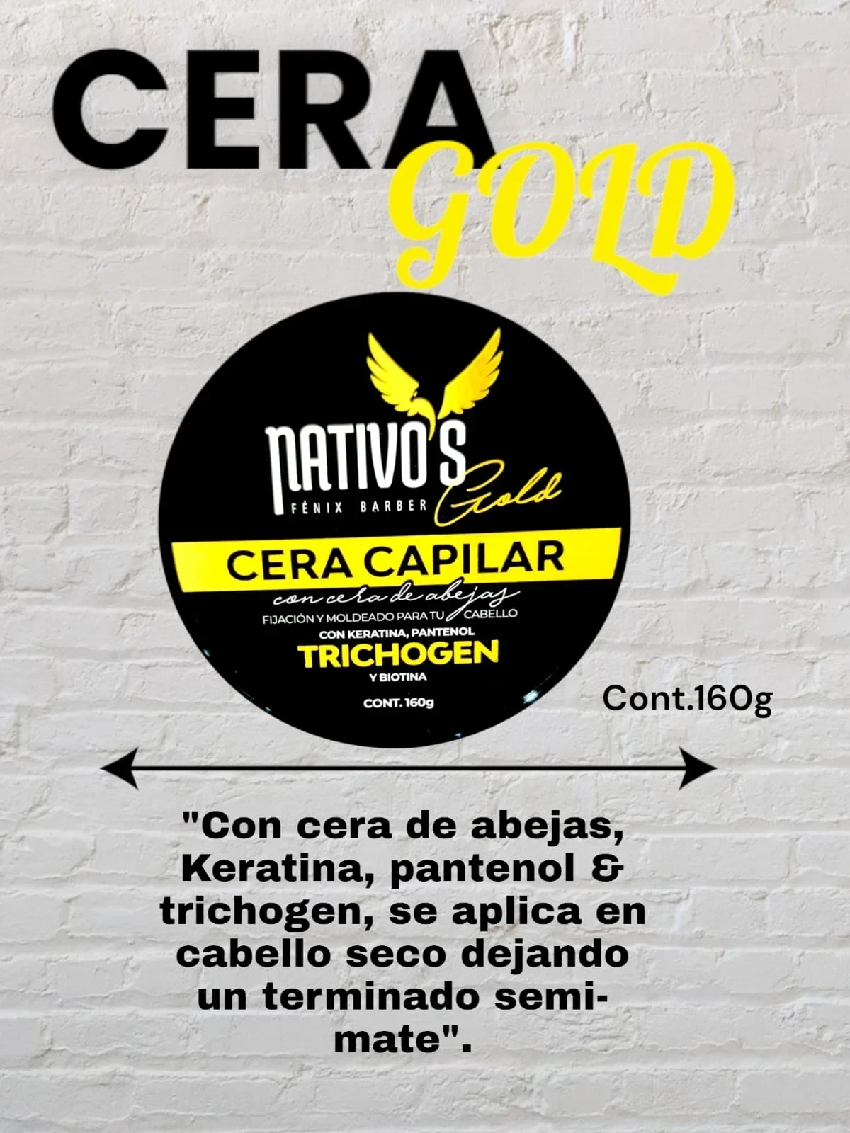 nativos cera cabello gold dorada