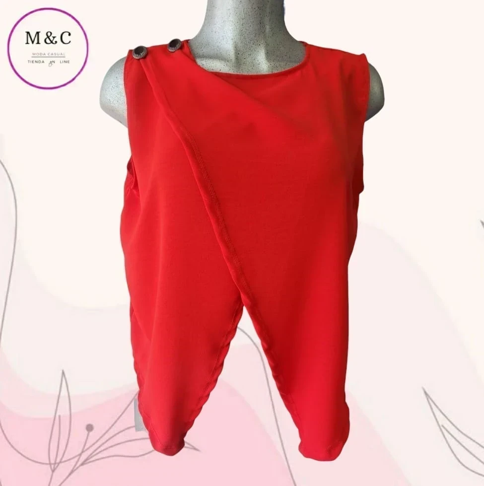 Blusa casual sin manga 3