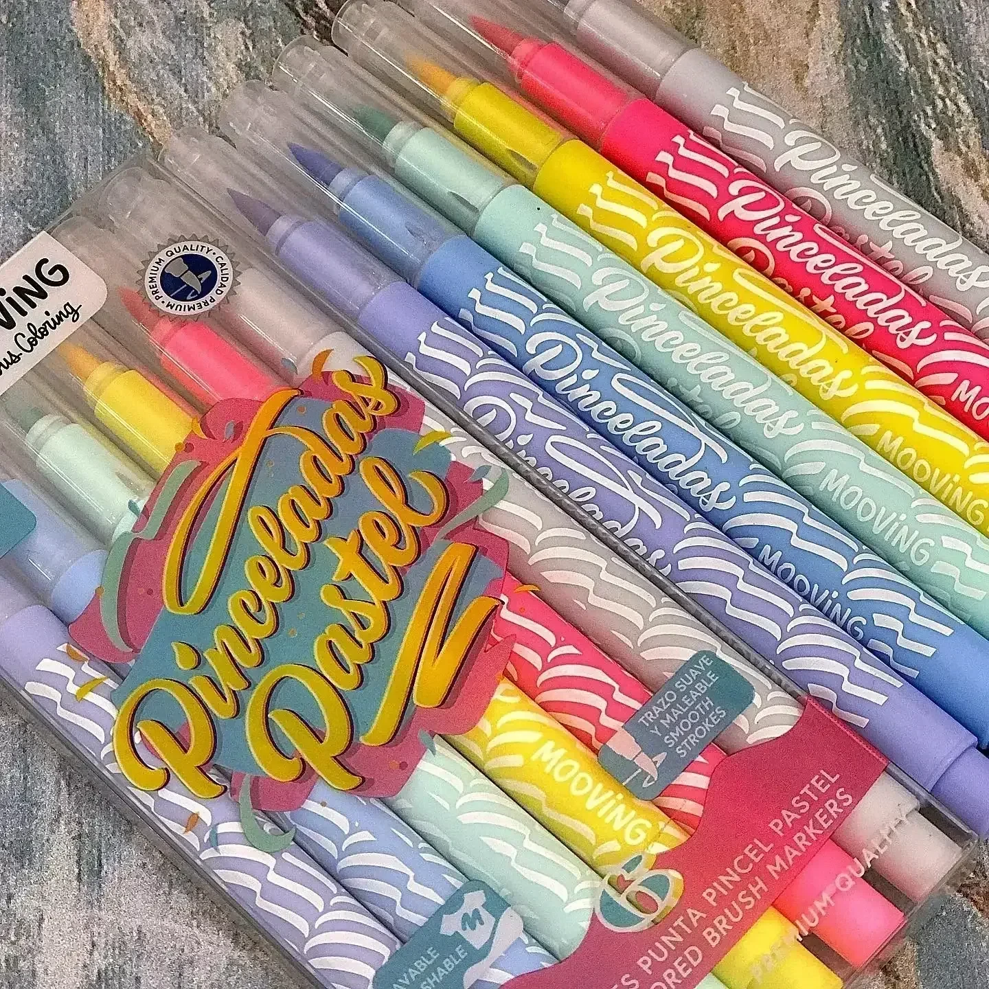 Marcadores Mooving Pinceladas pastel 4