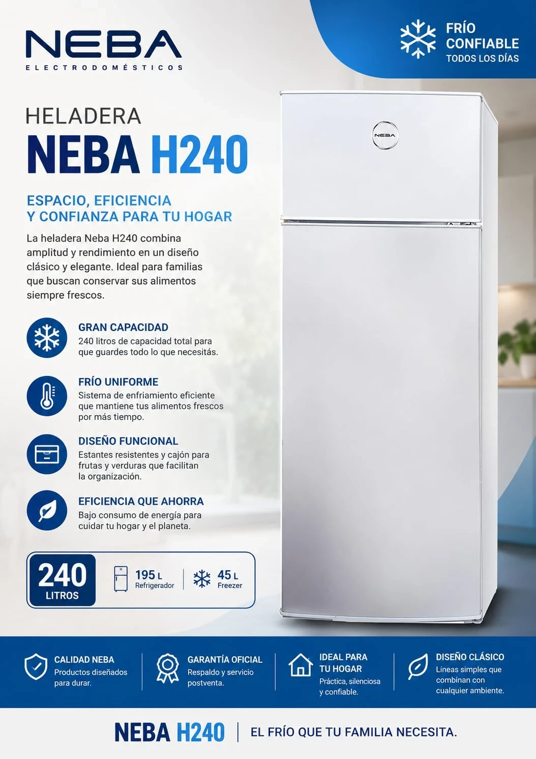 Heladera Neba H240