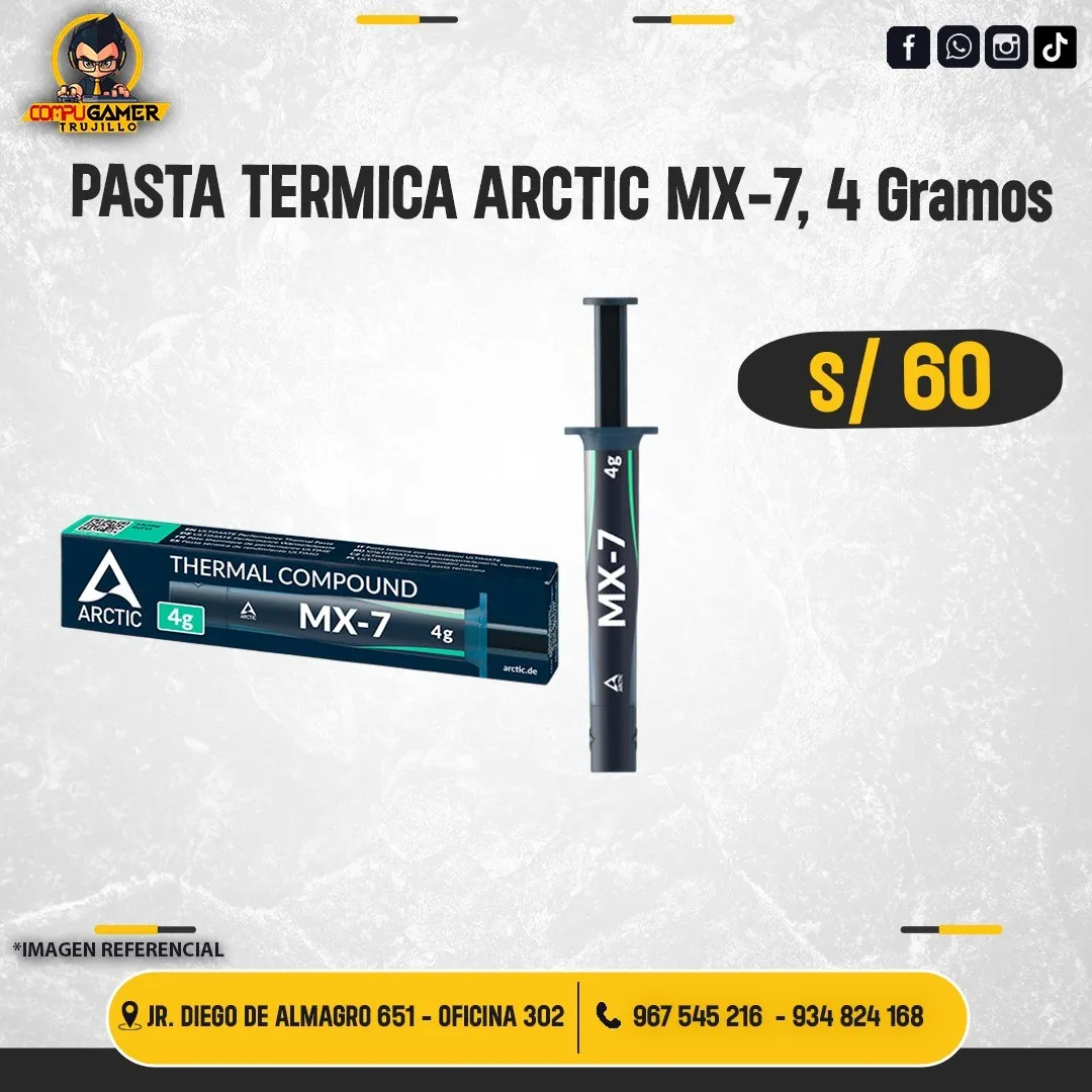 PASTA TÉRMICA ARTIC MX-7, 4 GRAMOS