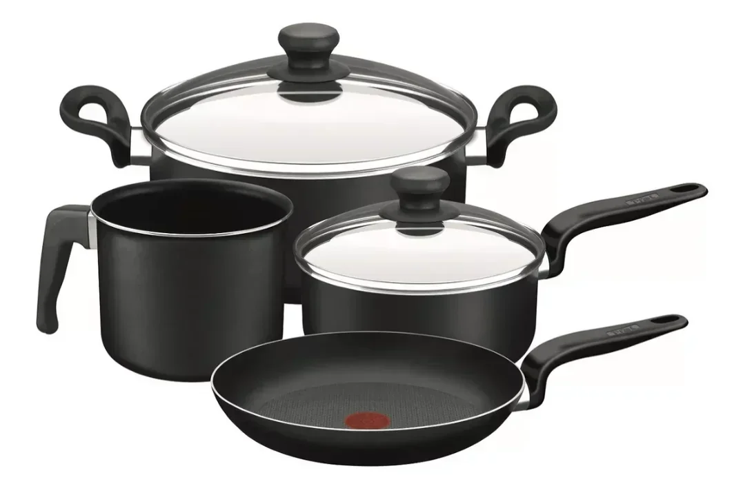 Set ollas 6 Piezas Cacerolas Tefal Pratika Antiadherente