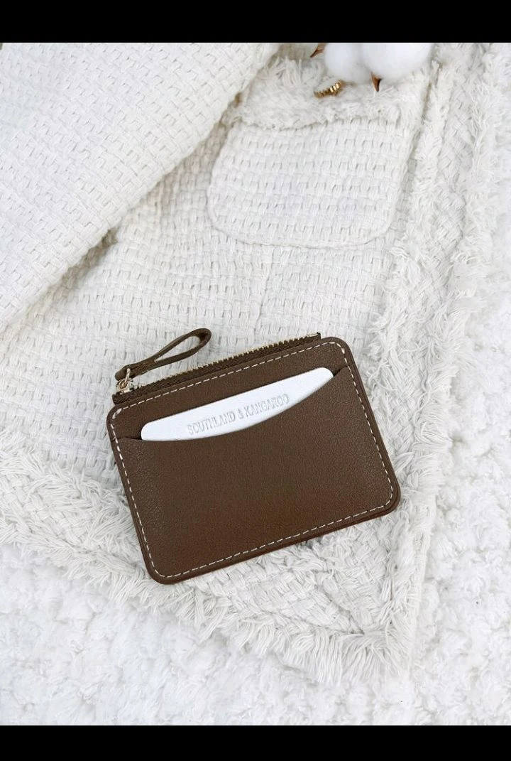 Monedero Tarjetero Southland Ultra-Slim– Diseño Minimalista en Poliuretano con Cierre Dorado. 2