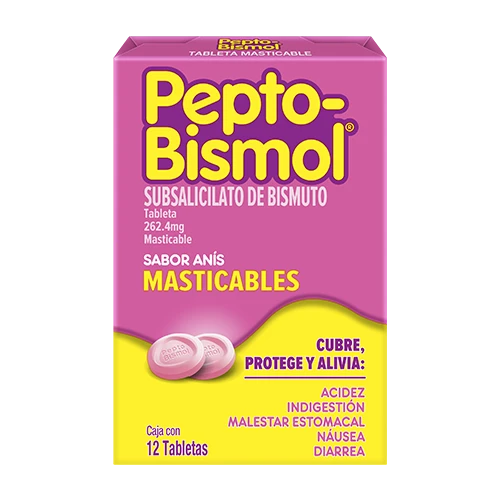 Pepto Bismol 12 tabletas masticables 