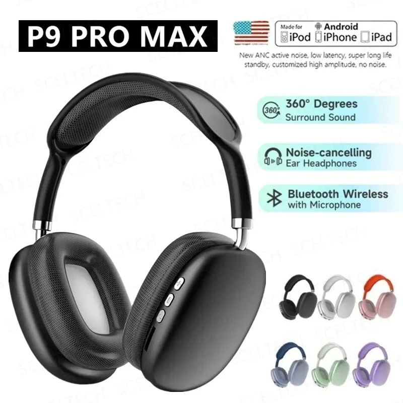 Fone De Ouvido Sem Fio P9 Bluetooth Air headset AP subwoofer headphone earphone 2