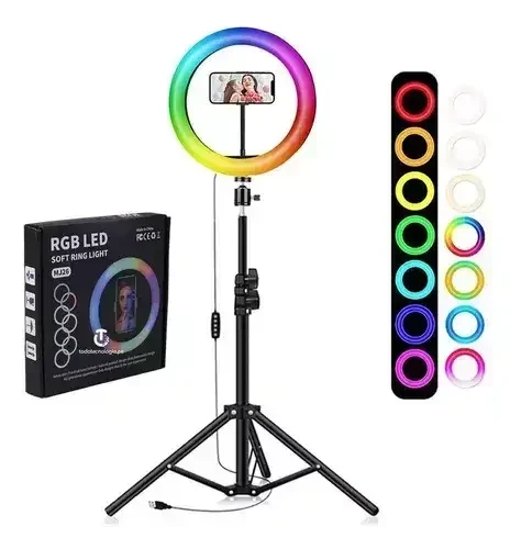 Aro de Selfie MJ26 RGB (Incluye Trípode 2.10 mts)