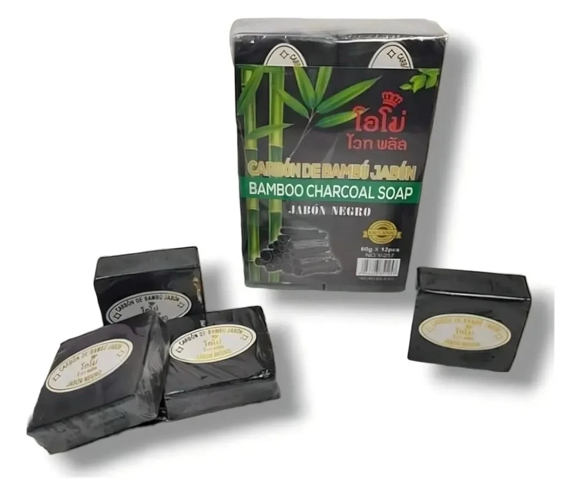 Jabón Negro de Carbón de Bambú (Paquete con 12 pzs) 3