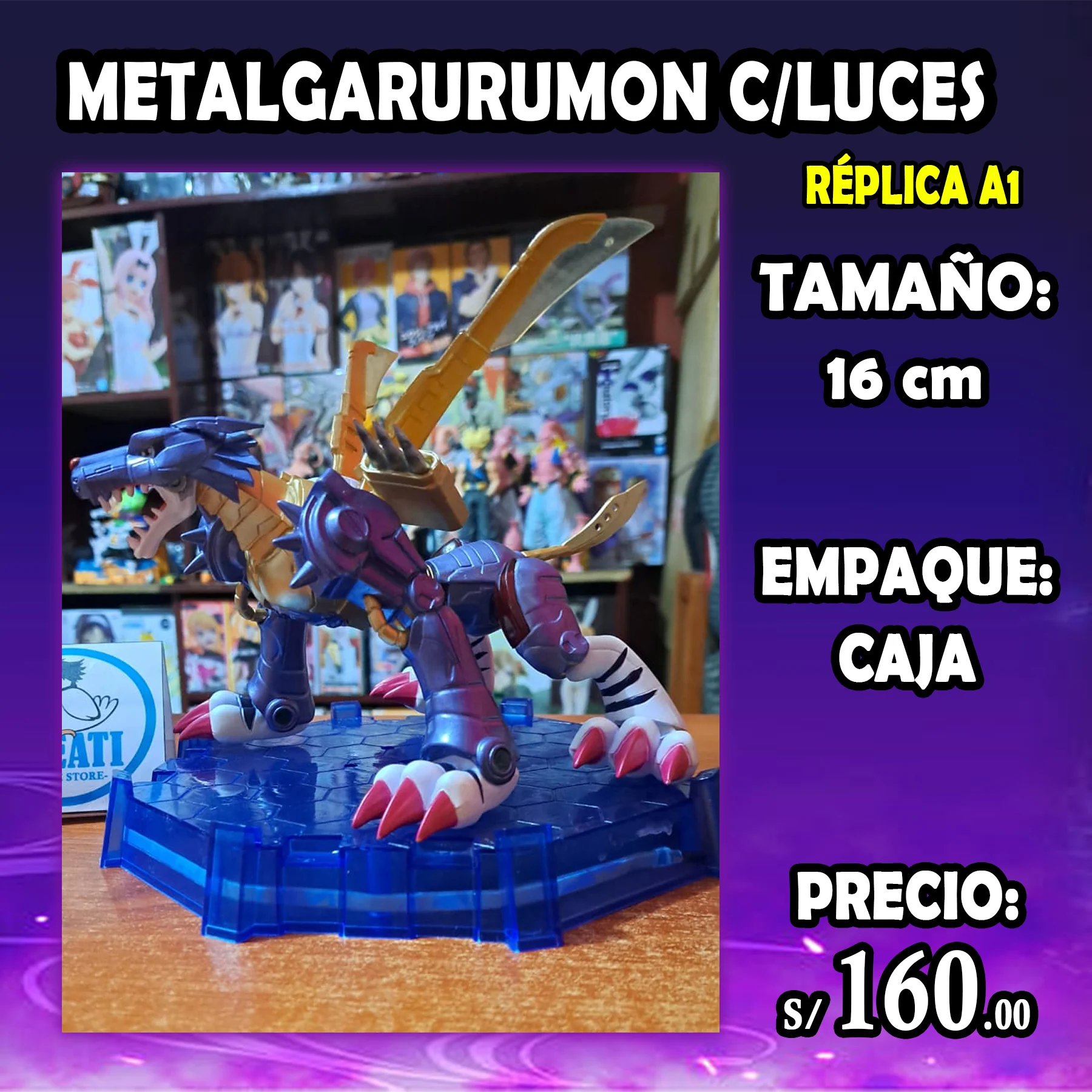 Metal Garurumon c/luces